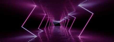3d rendering neon lights background bright neon lines background intelligence artificial