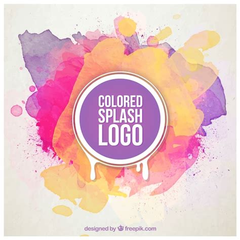 Free Vector Colored Splash Logo