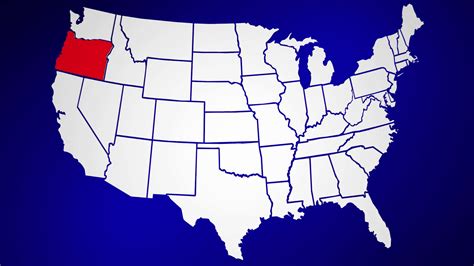 Oregon Or United States Of America 3d Animated State Map Motion