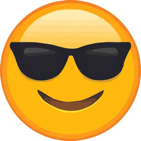Smiling Face With Sunglasses Emoticon Peel And Stick Wall Art Decal