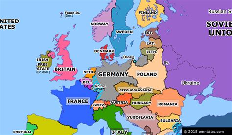 Map Of Europe 1930 Zip Code Map