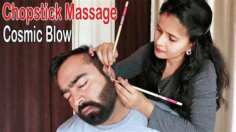 Chopstick Head Massage With Reiki Energy By Cosmic Lady Asmr Youtube