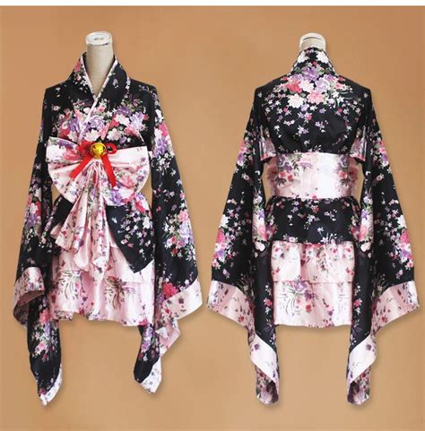 Short Anime Cosplay Japanese Kimono Lolita Costume Red