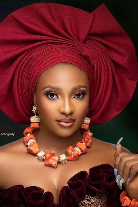 Nigeria Africa Pearled Gele Headtie Hat Aso Oke Fabricgeleheadwrapready To Wear Gele