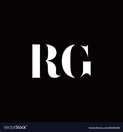 Rg Logo Letter Initial Logo Designs Template Vector Image