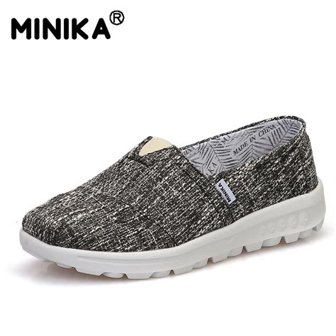 Minika 2017 Women Flat Platform Shoes Woman Slip On Soft Comfortable