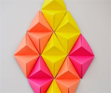Wall Art 3d Origami Geometric Shapes Geometric Origami Origami Easy