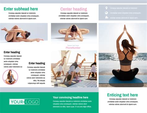 hot yoga class brochure template mycreativeshop
