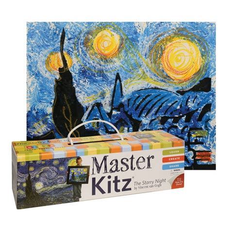Childrens Master Kitz The Starry Night Van Gogh Style Painting Kit