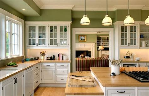 Awasome What Color Goes With Green Kitchen Cabinets Ideas Decor