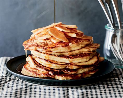 Ricotta Pancakes With Lemon Apples And Cider Syrup Recipe Recipe