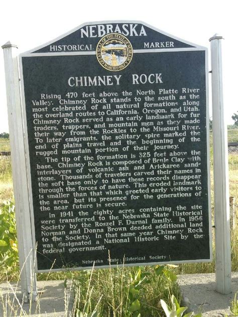 Description Of Chimes Rock North Platte Historical Marker Nebraska