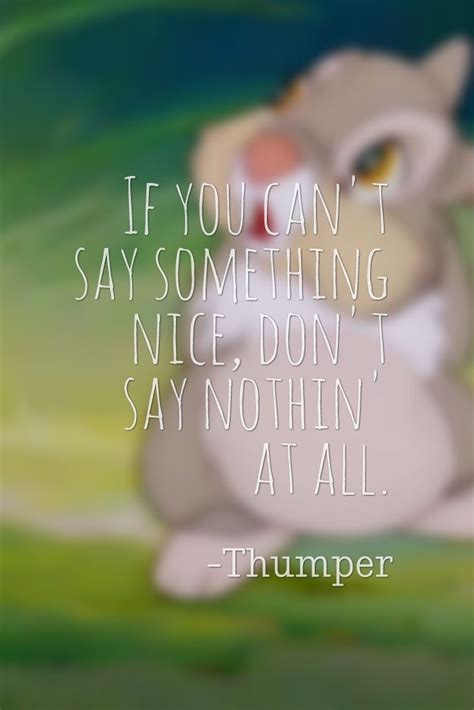 If You Cant Say Something Nice Dont Say Nothin At All Thumper