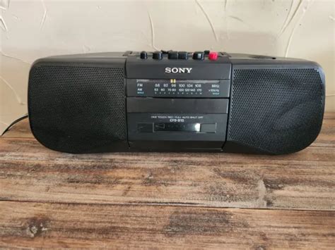 Sony Cfs B Portable Am Fm Radio Cassette Corder Tape Boombox