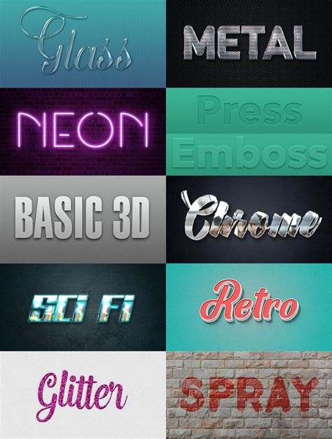 How To Create 10 Different Useful Layer Style Text Effects In Adobe
