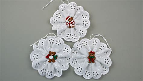 Christmas Button Lace Ornament Tutorial Easy Kids Christmas Craft