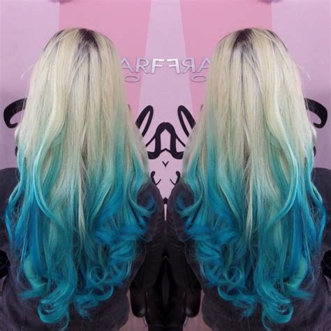 Blonde To Aqua Ombre Hair Hair Pinterest Ombre Hair Ombre And
