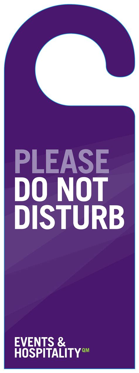 They do not store directly personal information, but are based on uniquely identifying your browser and internet device. Purple Please Do Not Disturb Door Hanger