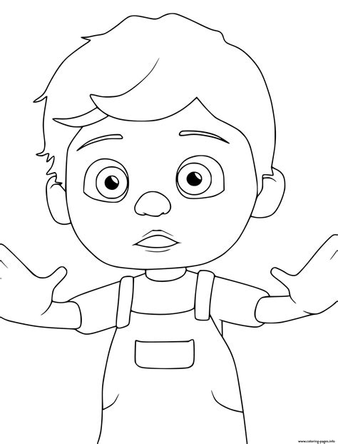 Tom Tom From Cocomelon Coloring Pages Printable