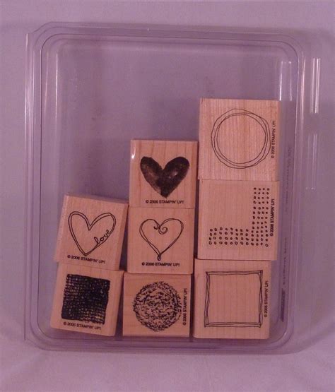 Amazon Com Stampin Up MUCH LOVE Set Of Decorative Rubber Stamps Retired Arts Crafts Sewing