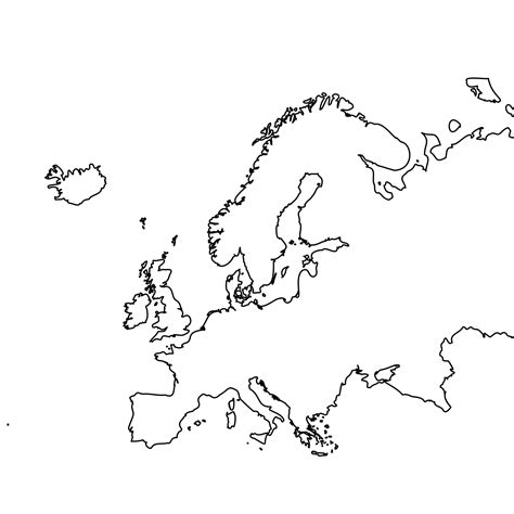 Europe Outline Map Eps Royalty Free Stock Svg Vector Gambaran