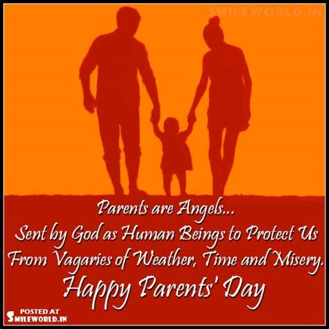 Parents Are Angels Happy Parents Day Greeting Cards Wishes