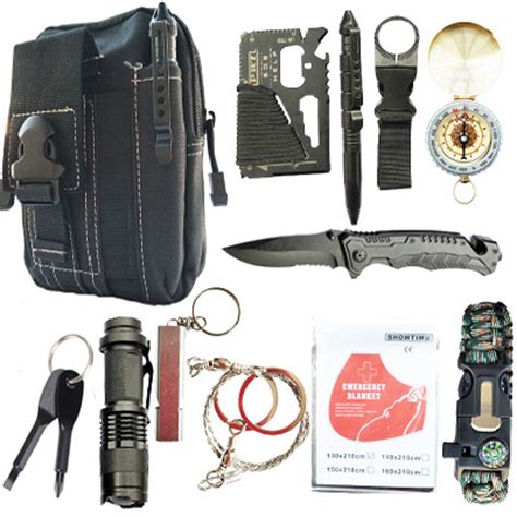 12 In 1 Mini Survival Kit For Every Day Carry Free Shipping