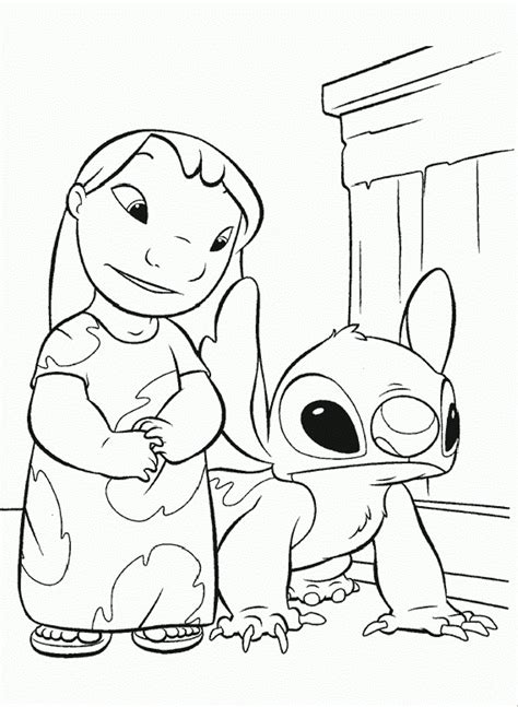 Lilo And Stich Coloring Pages Lilo And Stitch Drawing At Getdrawings