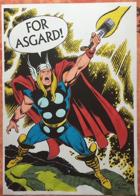 Thor By Jbuscema In Red Ravens Collectionneur Comic Art Gallery Room