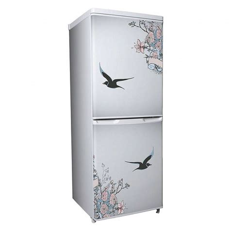 Bird And Flowers Vinyl Refrigerator Cover Refrigerator Covers Vinyl