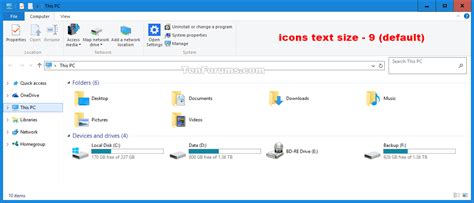 Windows 10 Desktop Icon Size Change Icons Text Size In Windows 10