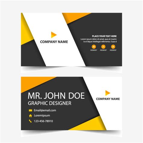 Business cards bear all the important information about your business. Orange Corporate Business Card Header Template Template ...