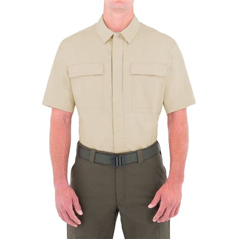 First Tactical Mens Specialist Short Sleeve Bdu Shirt Khaki
