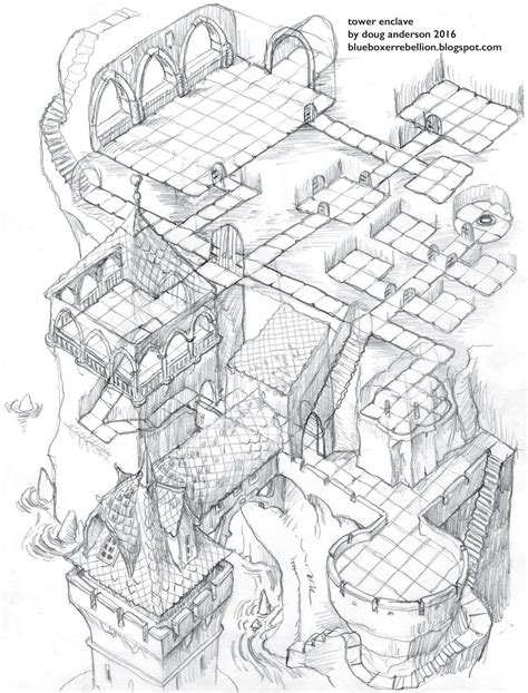 Dungeons Dragons In How To Draw Dungeon Drawing Isometric Map