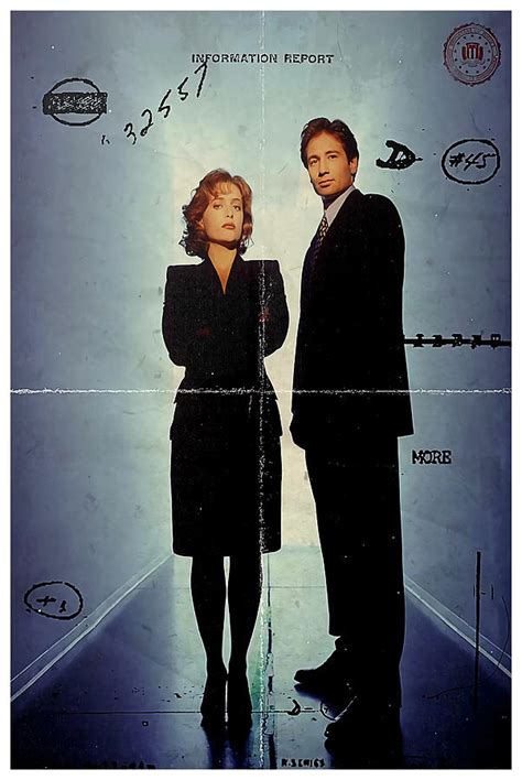 The X Files Mulder And Scully Poster Retro Style X Files Fbi Print