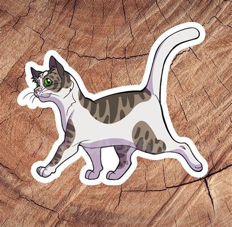 Tabby Piebald Short Hair Cat Sticker Waterproof Stickers Etsy