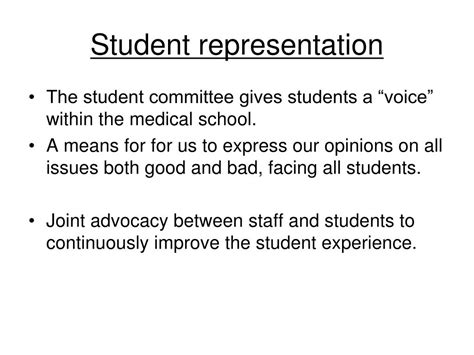 Ppt Student Representation And The Student Committees Powerpoint