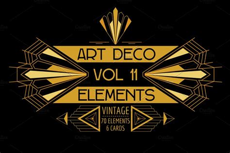 31 Art Deco Design Elements Vol2 Pre Designed Illustrator Graphics