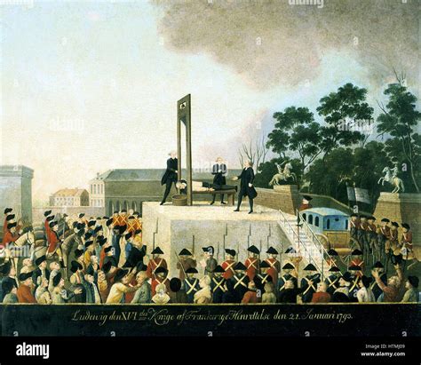 Execution By Guillotine Of Louis Xvi Of France 21 January 1793 Louis