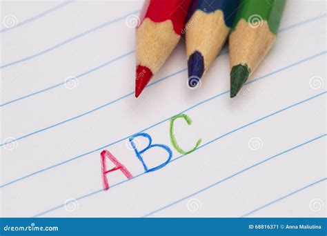 Colored Pencils On Paper Stock Image Image Of Splash 68816371