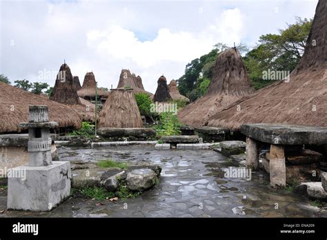 Indonesia Sumba Island Traditional House Stock Photo Alamy