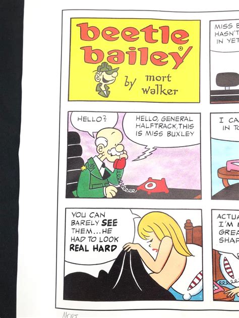 Lot Mort Walker Beetle Bailey Comic Strip Lithograph