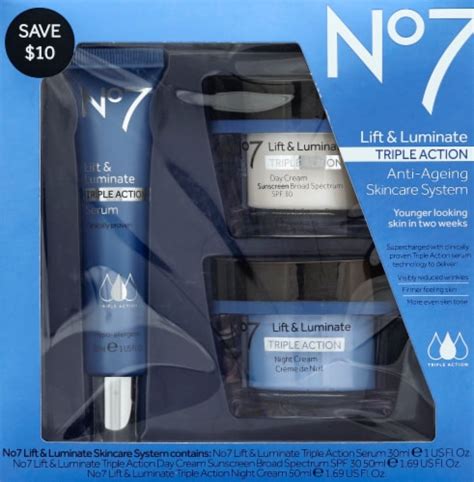 No7 Lift And Luminate Triple Action Anti Ageing Skincare System 1 Ct
