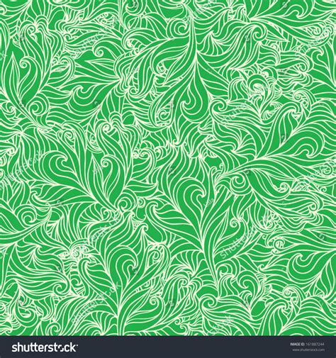 Maybe you would like to learn more about one of these? Seamless Vector Floral Wavelike Pattern. Green Background ...
