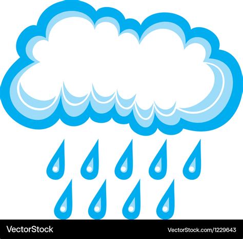 Cloud And Rain Royalty Free Vector Image Vectorstock