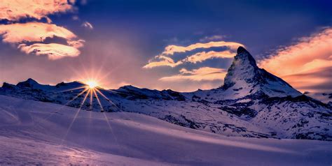 Matterhorn At Sunset At An Altitude Of 4478 Meters The M Flickr