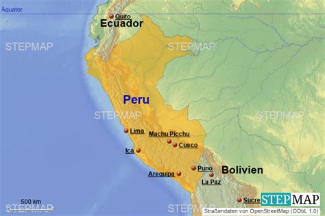Stepmap Peru Übersicht Landkarte Für Peru