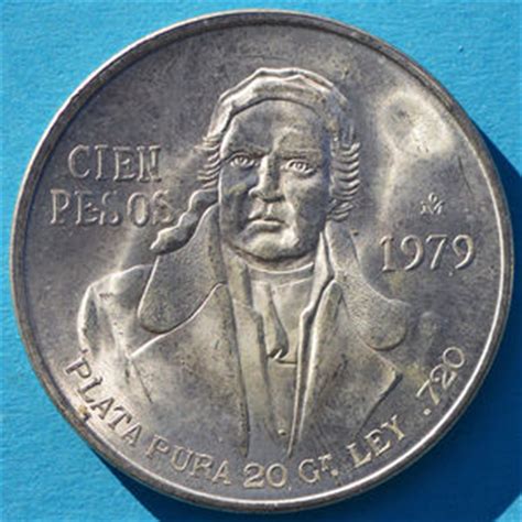 Дин уайт, эд фрэйман, п.дж. Mexico 1979 100 pesos - CoinFactsWiki
