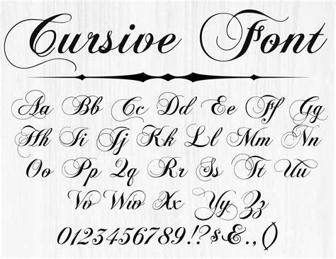 Cursive Font SVG PNG Ttf Cursive Letters Wedding Font Etsy Sweden