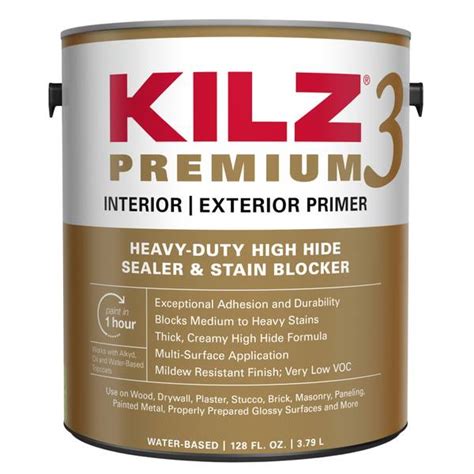 But the surfaces it works on, it leaves the smoothest and finest finish. KILZ Premium Water-Base Interior/Exterior Primer, 1 Gallon ...